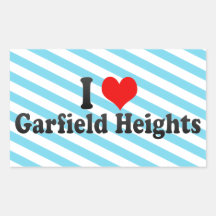 J'aime des tailles de Garfield, Etats-Unis Stickers En Rectangle