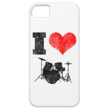 J'aime des tambours affligés coques iPhone 5 Case-Mate