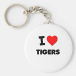 J'aime des tigres porte-clef