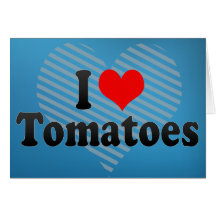 J'aime des tomates carte de vœux