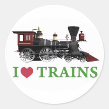 J'aime des trains autocollants