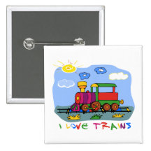 J'aime des trains badges avec agrafe