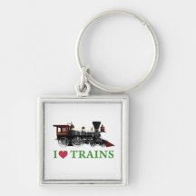 J'aime des trains porte-clef