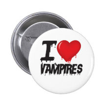 J'aime des vampires badge avec épingle