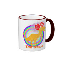 J'aime Dinos T-Rex et tasse nommée de Stegosaurus