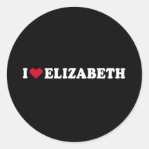 J'AIME ELIZABETH AUTOCOLLANT