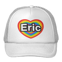 J'aime Éric. Je t'aime Éric. Coeur Casquette De Camionneur