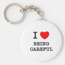 J'aime faire attention porte-clef