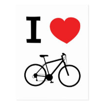 J'aime faire un cycle carte postale