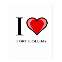 J'aime Fort Collins Cartes Postales
