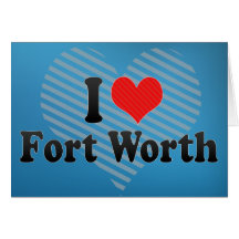 J'aime Fort Worth Cartes De Vœux