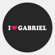 J'AIME GABRIEL AUTOCOLLANTS