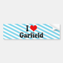 J'aime Garfield, Etats-Unis Autocollant Pour Voiture