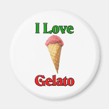 J'aime Gelato (la crème glacée italienne) Magnets