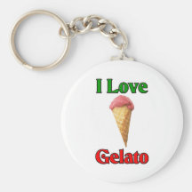 J'aime Gelato (la crème glacée italienne) Porte-clé