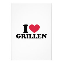 J'aime Grillen Carton D'invitation