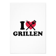 J'aime Grillen Cartons D'invitation