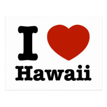 J'aime Hawai Carte Postale