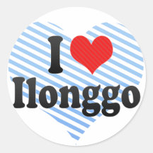 J'aime Ilonggo Autocollant Rond