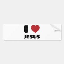 J'aime Jésus Adhésif Pour Voiture