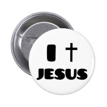 J'aime Jésus Badges Avec Agrafe