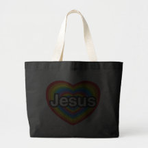 J'aime Jésus. Je t'aime Jésus. Coeur Sacs En Toile
