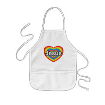 J'aime Jésus. Je t'aime Jésus. Coeur Tablier