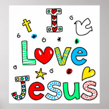 J'aime Jésus Posters