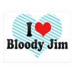 J'aime JIM sanglant Cartes Postales