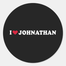 J'AIME JOHNATHAN AUTOCOLLANTS
