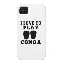 J'aime jouer la Conga Coque Case-Mate iPhone 4
