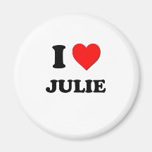 J'aime Julie Magnets Pour Réfrigérateur