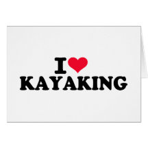 J'aime Kayaking Cartes De Vœux