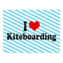J'aime Kiteboarding Carte Postale