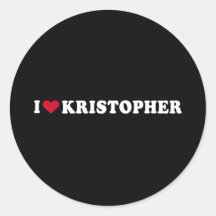 J'AIME KRISTOPHER AUTOCOLLANTS