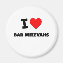 J'aime la barre Mitzvahs Aimant Pour Réfrigérateur