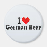 J'aime la bière allemande aimants pour réfrigérateur