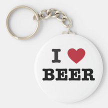 j'aime la bière porte-clé