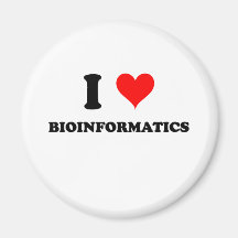 J'aime la bio-informatique aimants pour réfrigérateur