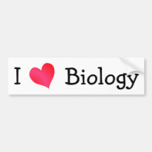 J'aime la biologie autocollants pour voiture