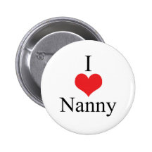 J'aime la bonne d'enfants (de coeur) badge avec épingle