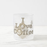 J'aime la caféine d'art de café tasses à café