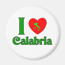 J'aime la Calabre Italie Aimant