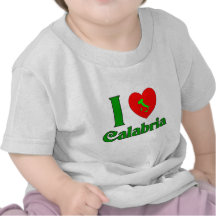 J'aime la Calabre Italie T-shirts