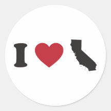 J'aime la Californie Autocollant