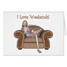 J'aime la carte de voeux de week-ends