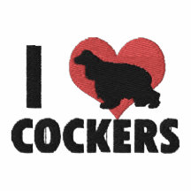 J'aime la chemise brodée par cockers (le T-shirt)
