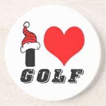 J'aime la conception de golf dessous de verre