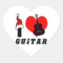 J'aime la conception de guitare autocollants