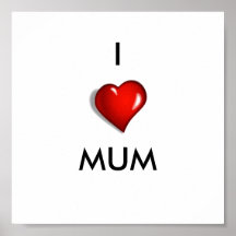 J'AIME LA COPIE DE PROSPECTION DE MAMAN POSTER